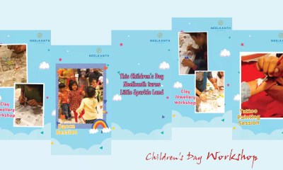 Clay jewellery making workshop organised by Neelkanth Jewellers for Children’s Day